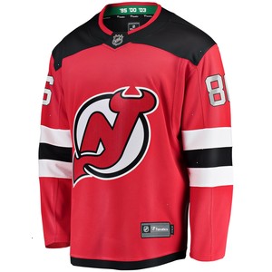 Jack Hughes New Jersey Devils Fanatics Branded Home Premier Breakaway Player Jersey - Red