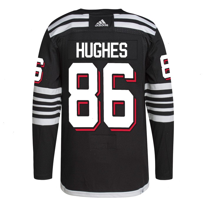 Jack Hughes New Jersey Devils adidas Alternate Primegreen Authentic Pro Player Jersey - Black