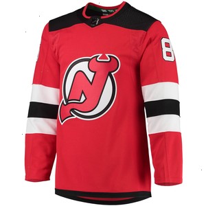 Jack Hughes New Jersey Devils adidas Home Primegreen Authentic Pro Player Jersey - Red