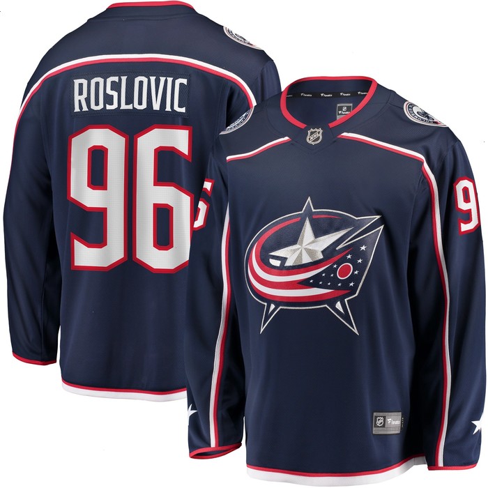 Jack Roslovic Columbus Blue Jackets Fanatics Branded Home Breakaway Jersey - Navy