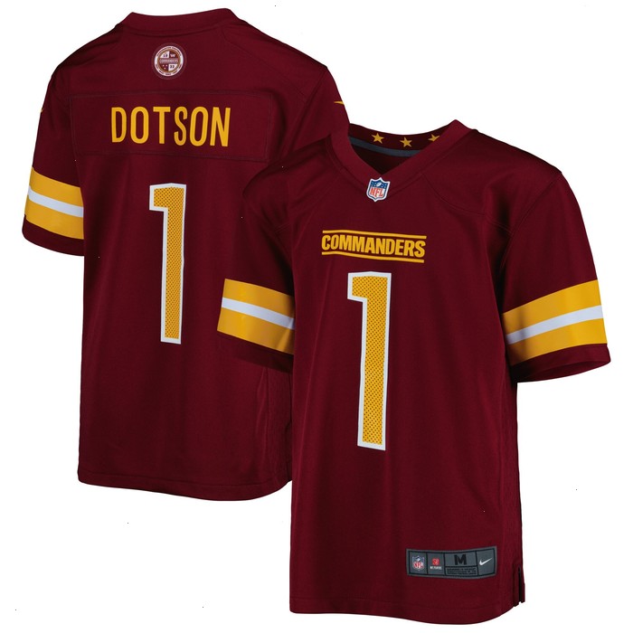 Jahan Dotson Washington Commanders Nike Youth Game Jersey - Burgundy