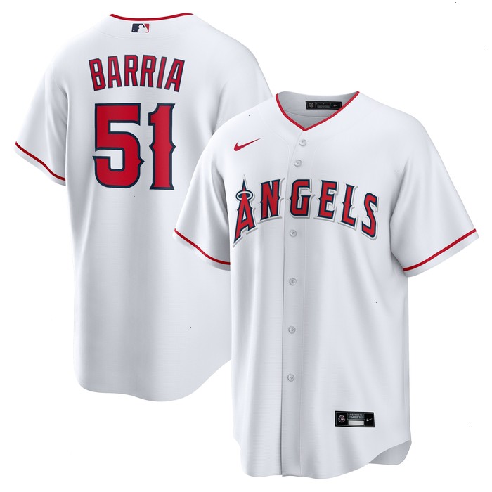 Jaime Barría Los Angeles Angels Nike Home Replica Player Jersey - White