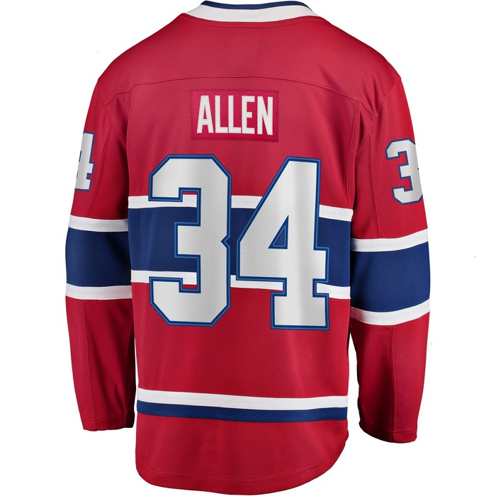 Jake Allen Montreal Canadiens Fanatics Branded Breakaway Player Jersey - Red