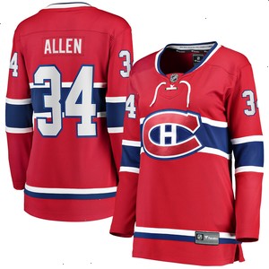 Jake Allen Montreal Canadiens Fanatics Branded Women's Breakaway Player Jersey - Red