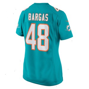 Jake Bargas Miami Dolphins Nike Women's Home Game Player Jersey - Aqua