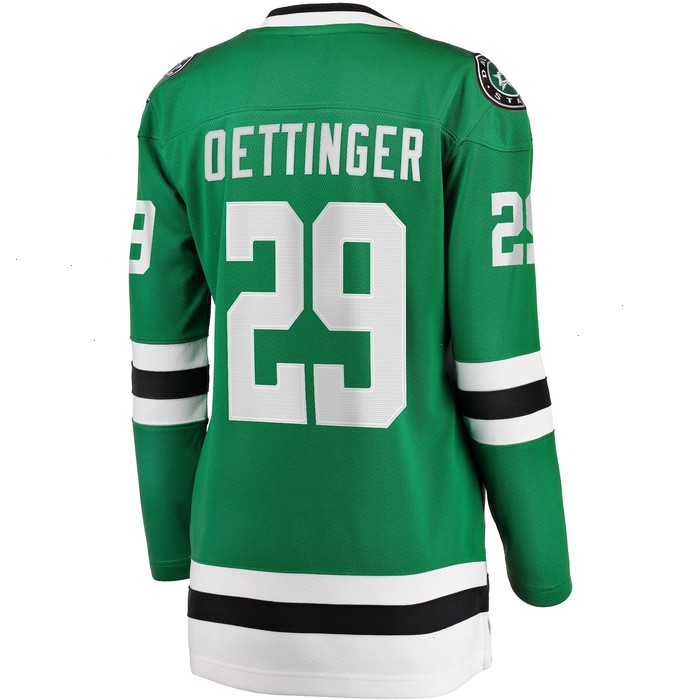 Jake Oettinger Dallas Stars Fanatics Branded Women's Home Breakaway Player Jersey - Kelly Green