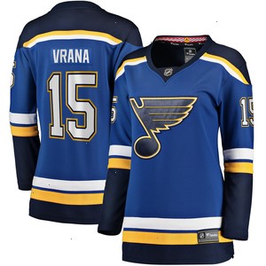 Jakub Vrana St. Louis Blues Women's Fanatics Branded Home Breakaway Jersey - Blue