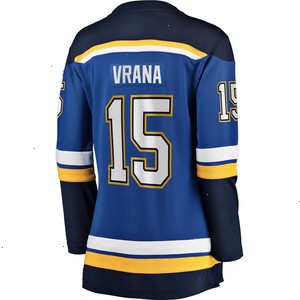 Jakub Vrana St. Louis Blues Women's Fanatics Branded Home Breakaway Jersey - Blue