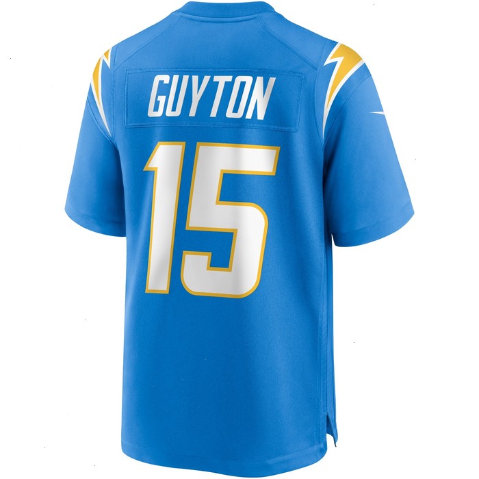 Jalen Guyton Los Angeles Chargers Nike Game Player Jersey - Powder Blue