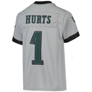 Jalen Hurts Philadelphia Eagles Nike Youth Inverted Team Game Jersey - Silver