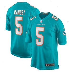 Jalen Ramsey Miami Dolphins Nike Team Color Game Jersey - Aqua