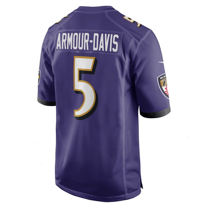 Jalyn Armour-Davis Baltimore Ravens Nike Game Player Jersey - Purple