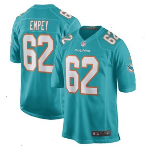 James Empey Miami Dolphins Nike Game Player Jersey - Aqua