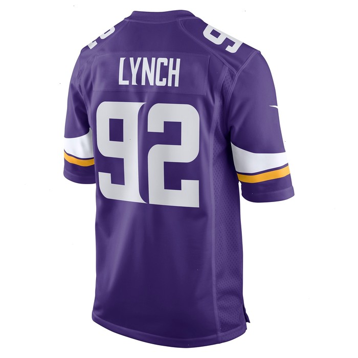 James Lynch Minnesota Vikings Nike Game Player Jersey - Purple