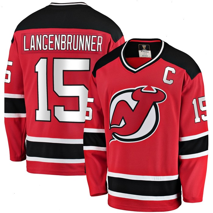 Jamie Langenbrunner New Jersey Devils Fanatics Branded Premier Breakaway Retired Player Jersey - Red