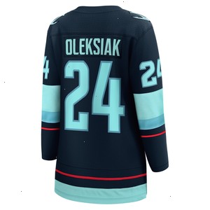 Jamie Oleksiak Seattle Kraken Fanatics Branded Women's Home Breakaway Player Jersey - Deep Sea Blue