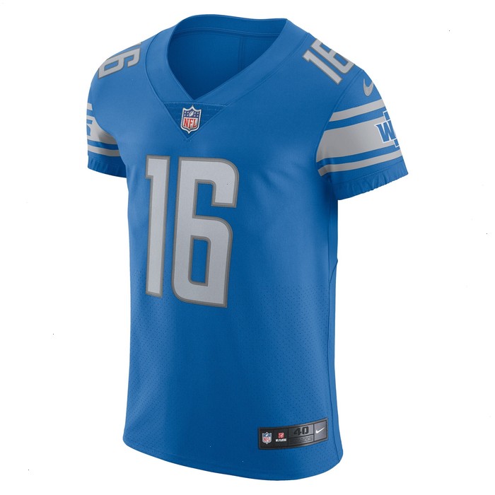 Jared Goff Detroit Lions Nike Vapor Elite Player Jersey - Blue