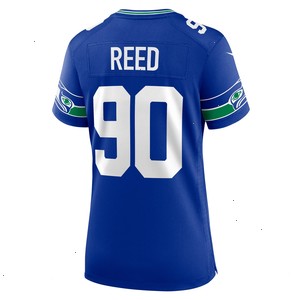 Jarran Reed Seattle Seahawks Nike Women's Throwback Player Game Jersey - Royal