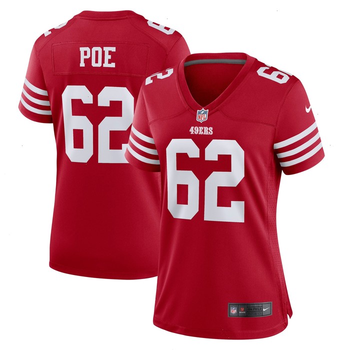 Jason Poe San Francisco 49ers Nike Women's Game Player Jersey - Scarlet