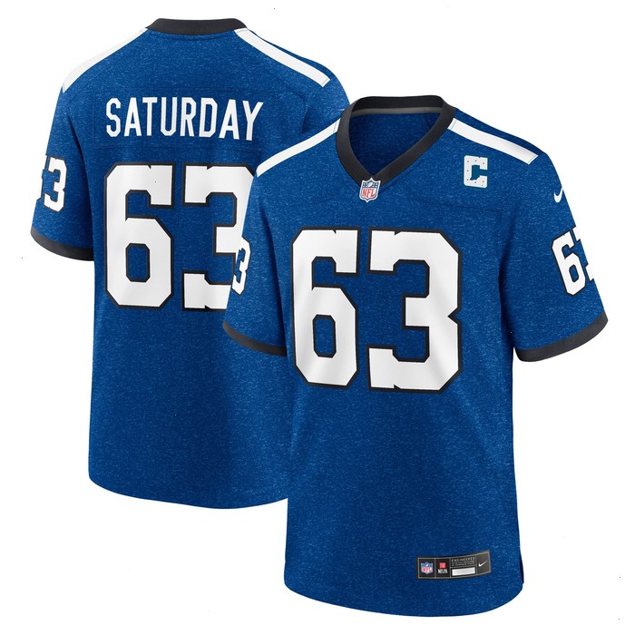 Jeff Saturday Indianapolis Colts Nike Indiana Nights Alternate Game Jersey - Royal