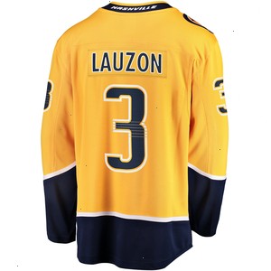 Jeremy Lauzon Nashville Predators Fanatics Branded Home Breakaway Player Jersey - Gold