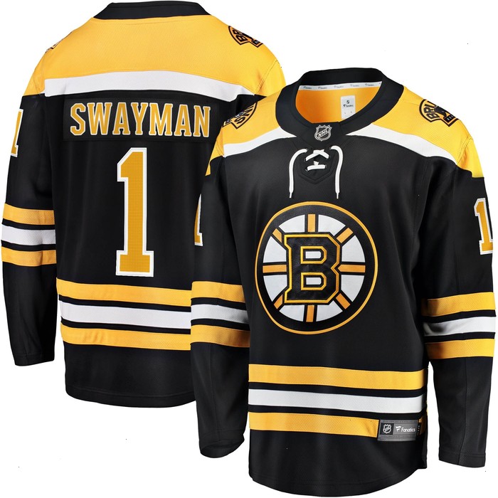 Jeremy Swayman Boston Bruins Fanatics Branded 2017/18 Home Breakaway Replica Jersey - Black