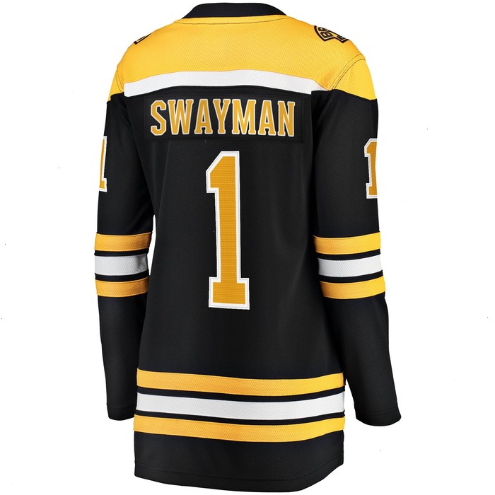 Jeremy Swayman Boston Bruins Fanatics Branded Women's 2017/18 Home Breakaway Jersey - Black