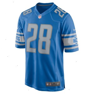 Jermar Jefferson Detroit Lions Nike Game Jersey - Blue