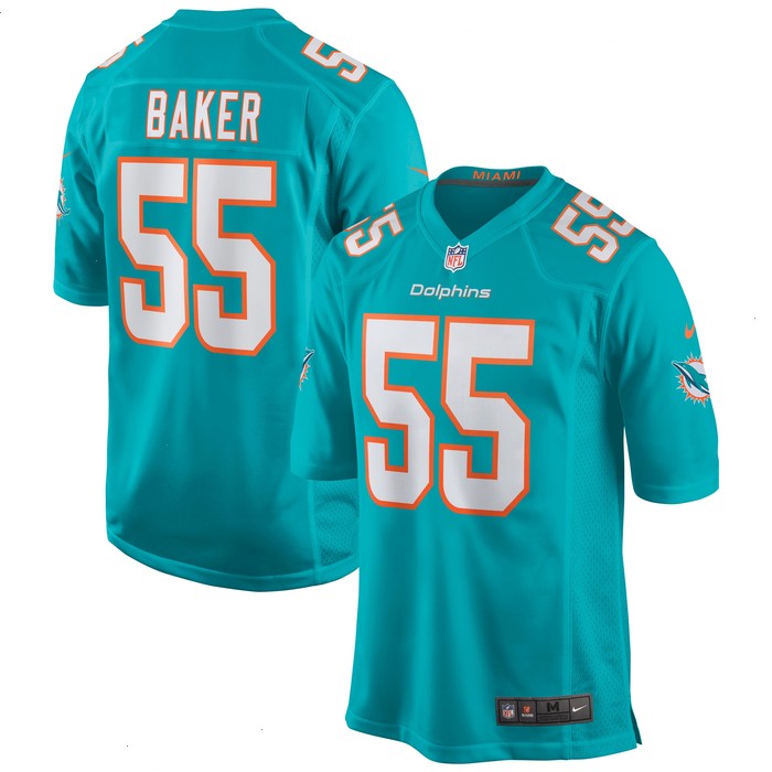 Jerome Baker Miami Dolphins Nike Game Jersey - Aqua