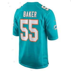 Jerome Baker Miami Dolphins Nike Game Jersey - Aqua