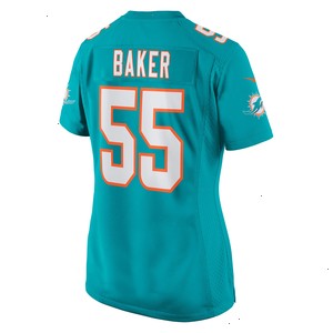 Jerome Baker Miami Dolphins Nike Women's Game Jersey - Aqua