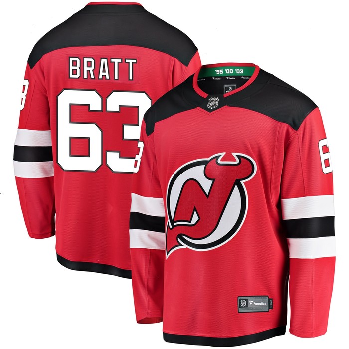 Jesper Bratt New Jersey Devils Fanatics Branded Home Breakaway Player Jersey - Red