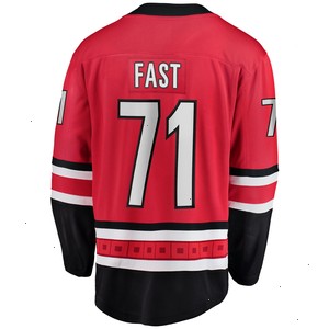 Jesper Fast Carolina Hurricanes Fanatics Branded Alternate Breakaway Jersey - Red