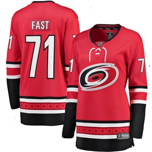 Jesper Fast Carolina Hurricanes Fanatics Branded Women's Alternate Breakaway Jersey - Red