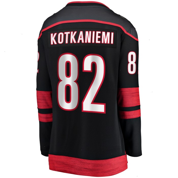 Jesperi Kotkaniemi Carolina Hurricanes Fanatics Branded Women's Home Breakaway Player Jersey - Black