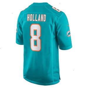 Jevon Holland Miami Dolphins Nike Game Player Jersey - Aqua