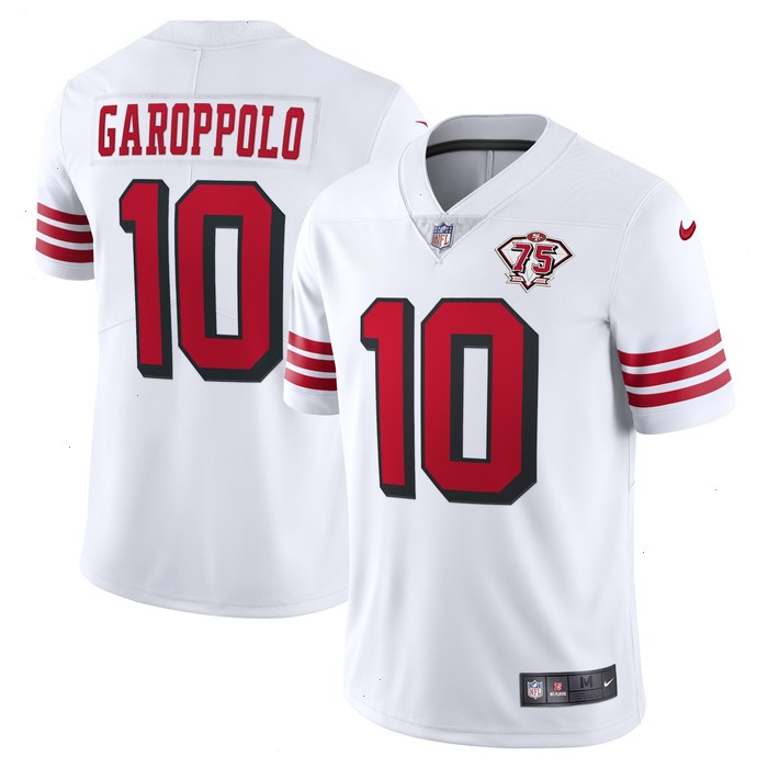 Jimmy Garoppolo San Francisco 49ers Nike 75th Anniversary 2nd Alternate Vapor Limited Jersey - White