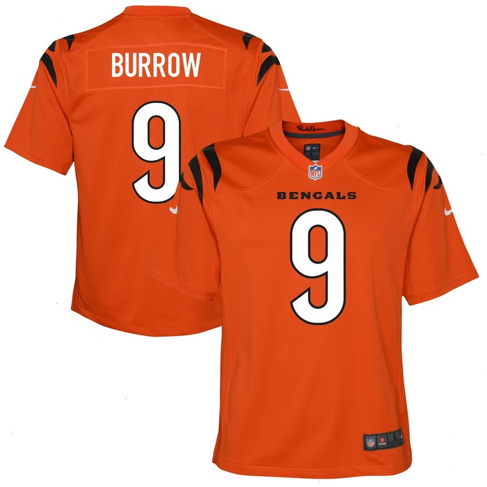 Joe Burrow Cincinnati Bengals Nike Youth Game Jersey - Orange