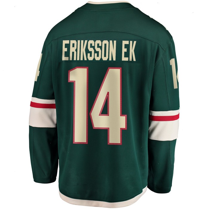 Joel Eriksson Ek Minnesota Wild Fanatics Branded Breakaway Jersey - Green