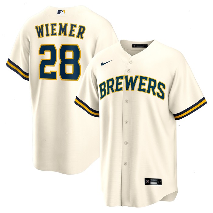 Joey Wiemer Milwaukee Brewers Nike Home Replica Player Jersey - Cream