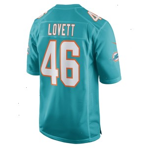 John Lovett Miami Dolphins Nike Game Player Jersey - Aqua