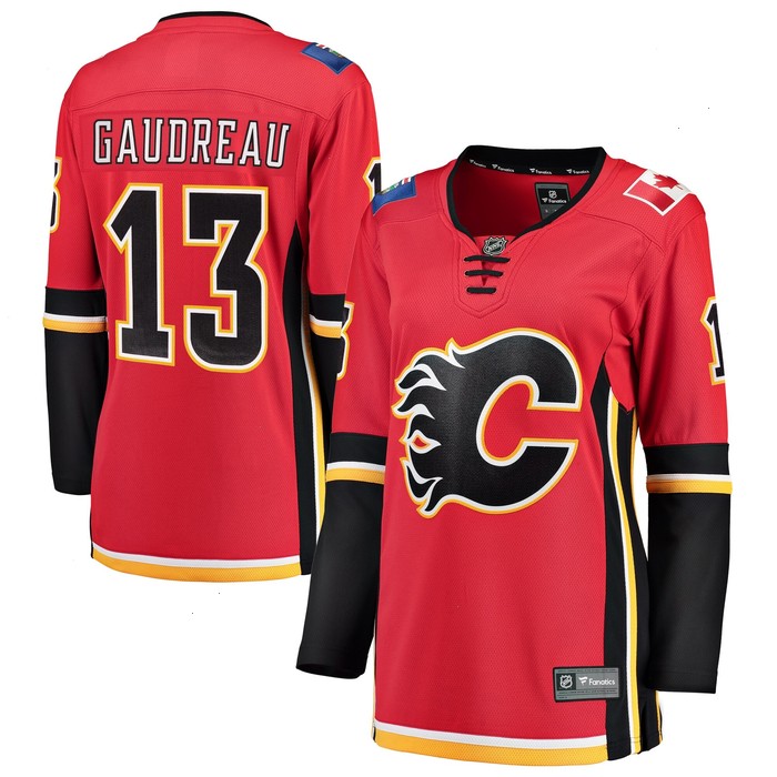 Johnny Gaudreau Calgary Flames Fanatics Branded Women's Home Breakaway Player Jersey - Red