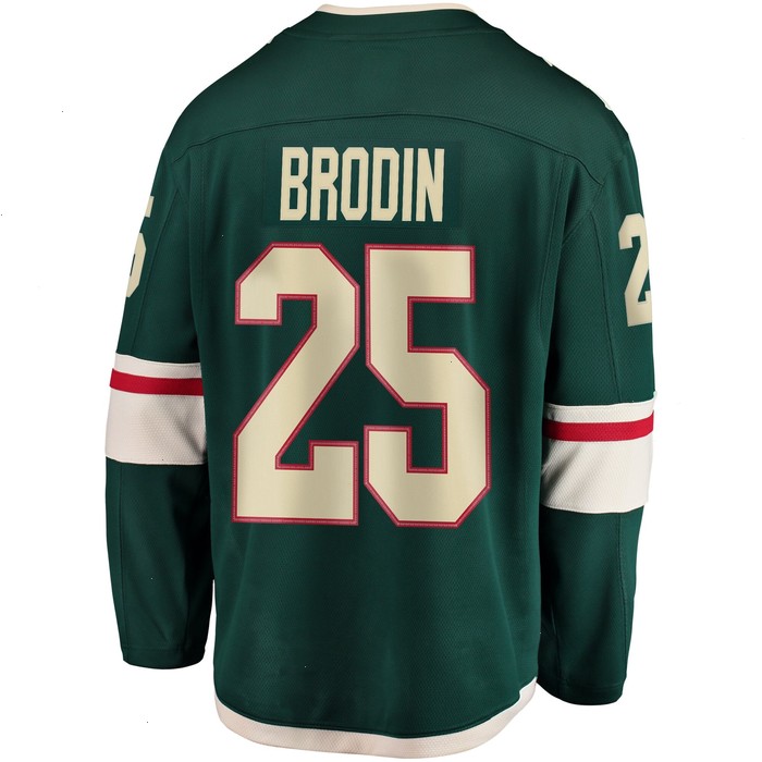 Jonas Brodin Minnesota Wild Fanatics Branded Breakaway Jersey - Green