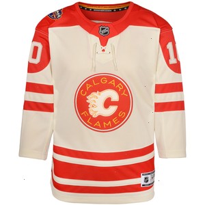 Jonathan Huberdeau Calgary Flames Youth 2023 NHL Heritage Classic Premier Player Jersey – Cream