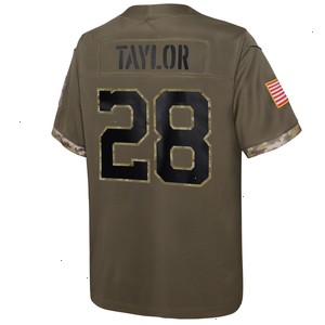 Jonathan Taylor Indianapolis Colts Nike Youth 2022 Salute To Service Player Limited Jersey - Olive