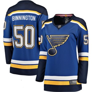 Jordan Binnington St. Louis Blues Fanatics Branded Women's Home Premier Breakaway Player Jersey - Royal