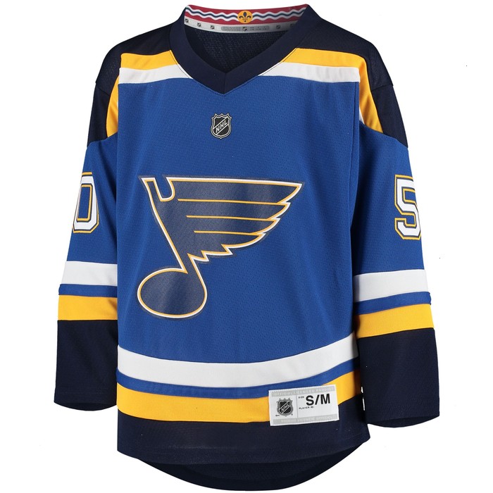 Jordan Binnington St. Louis Blues Youth Home Replica Player Jersey - Blue