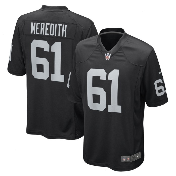 Jordan Meredith Las Vegas Raiders Nike Game Player Jersey - Black