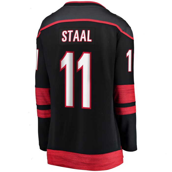 Jordan Staal Carolina Hurricanes Fanatics Branded Women's Home Captain Patch Breakaway Player Jersey - Black