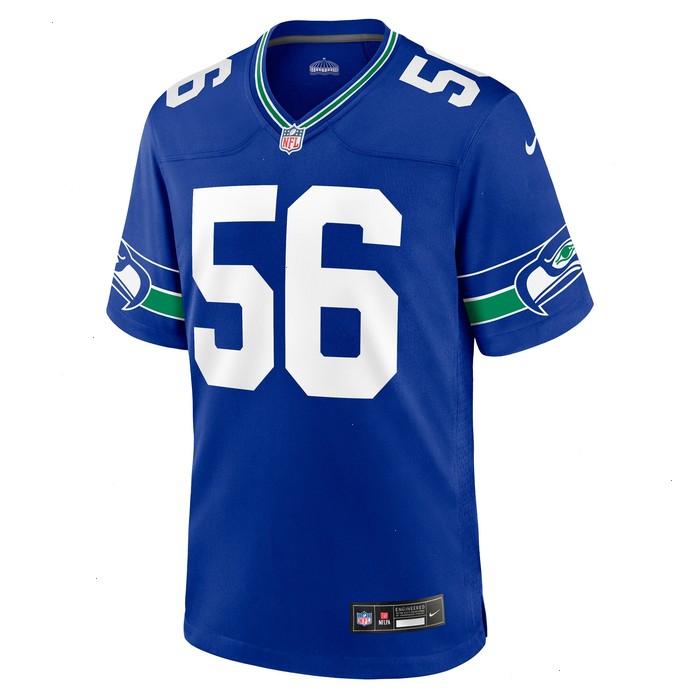 Jordyn Brooks Seattle Seahawks Nike Throwback Player Game Jersey - Royal